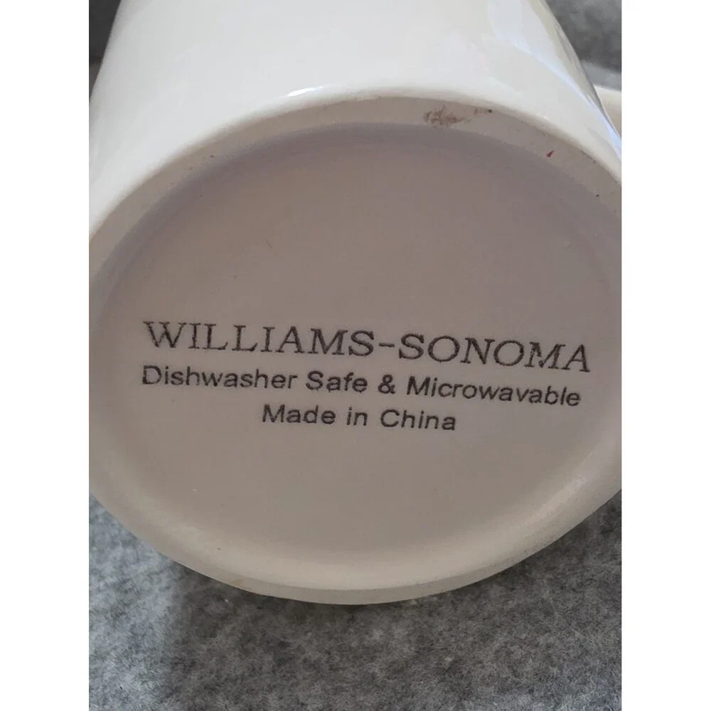 Williams Sonoma Mugs Snowman Holiday 10 oz Coffee Tea Cocoa Set of 5